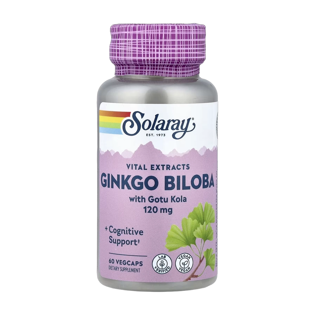 Solaray, Vital Extracts, Ginkgo Biloba With Gotu Kola, 60 VegCaps