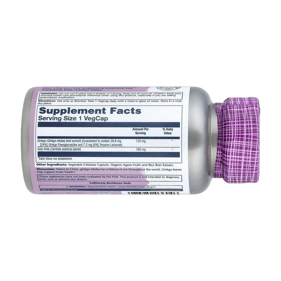 Solaray, Vital Extracts, Ginkgo Biloba With Gotu Kola, 60 VegCaps