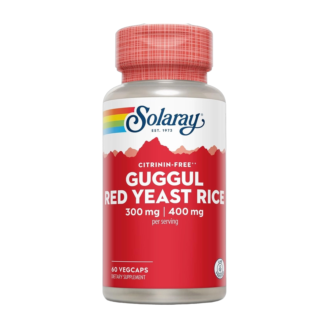 Solaray, Guggul Gum Extract & Red Yeast Rice, 60 VegCaps