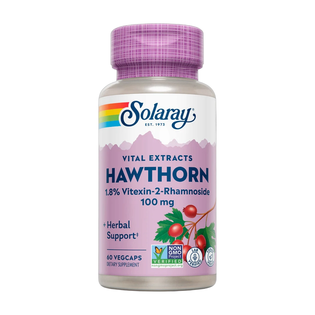 Solaray, Vital Extracts, Hawthorn, 100 mg, 60 Vegcaps