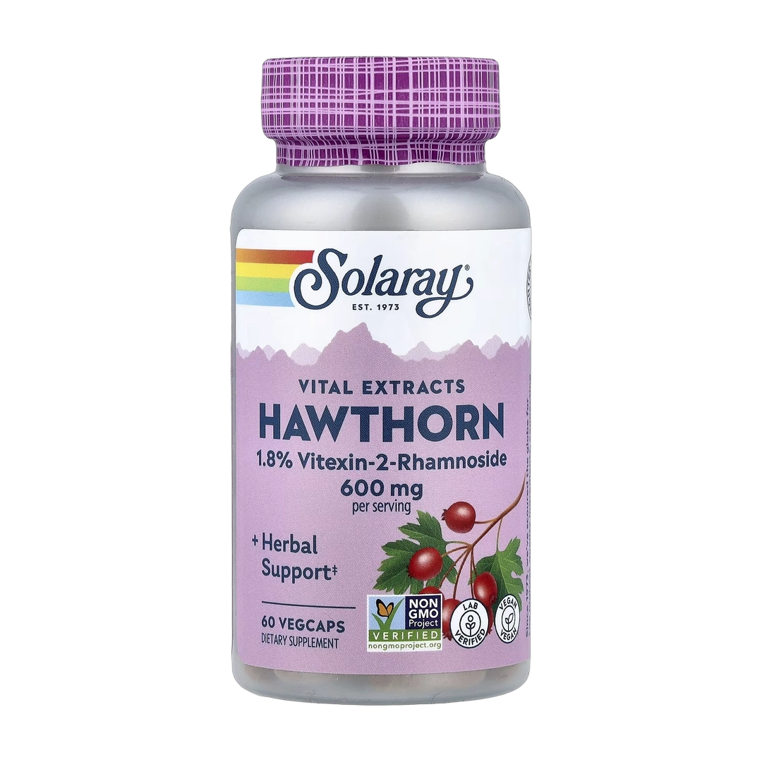 Solaray, Vital Extracts, Hawthorn, 600 mg, 60 VegCaps