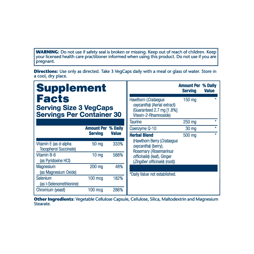 Solaray, Hawthorn, Cardiovascular Blend with COQ10, 90 VegCaps