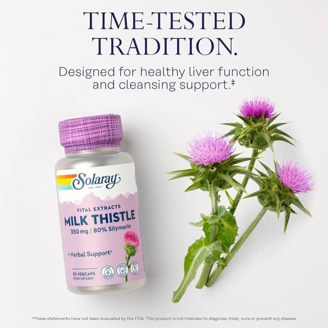 Solaray, Milk Thistle Seed Extract, 350 mg, 30 VegCaps