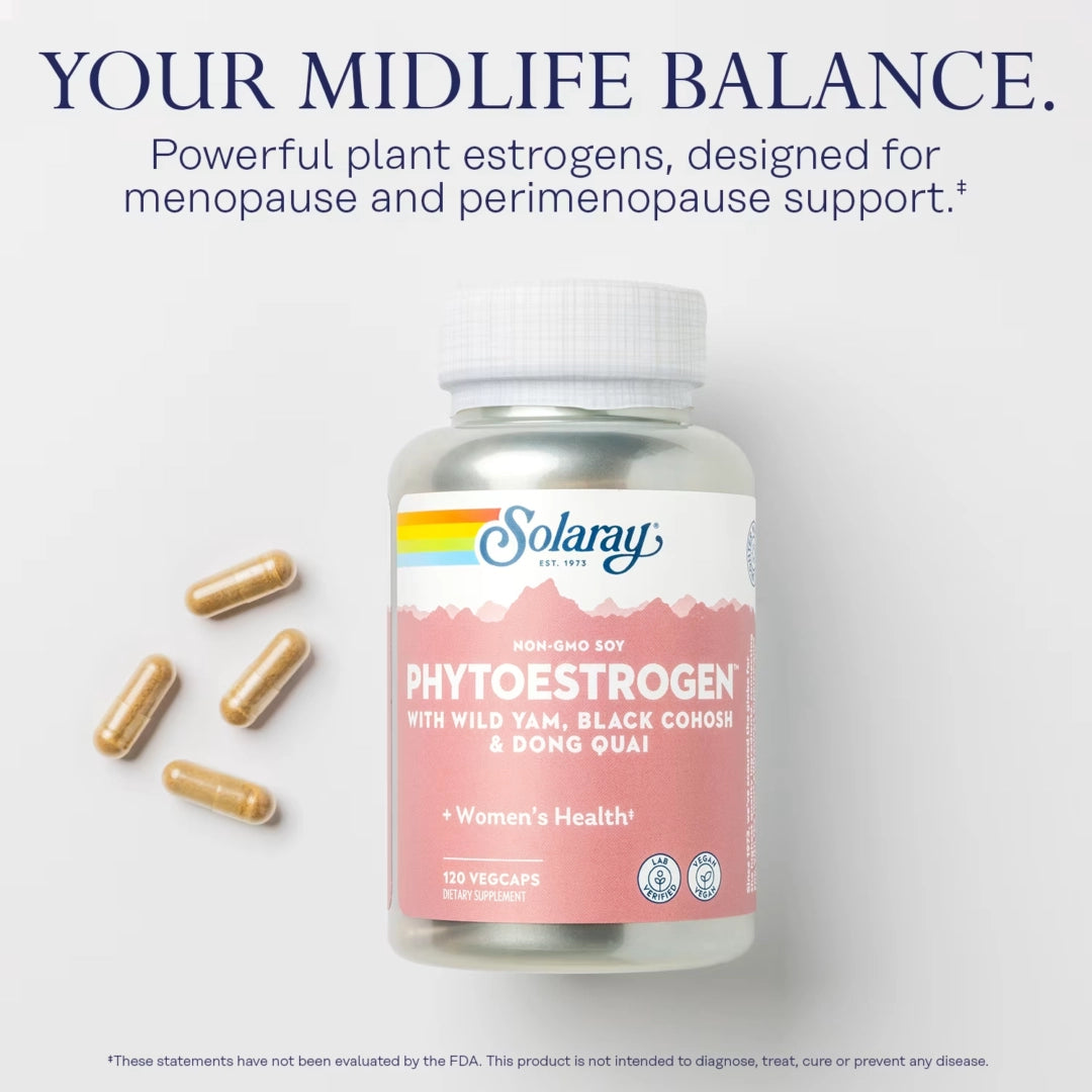 Solaray, Phytoestrogen™ with Wild Yam, Black Cohosh & Dong Quai, 120 VegCaps