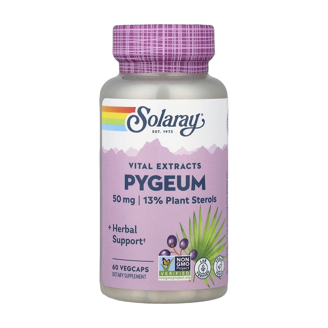 Solaray, Vital Extracts, Pygeum, 50 mg, 60 VegCaps