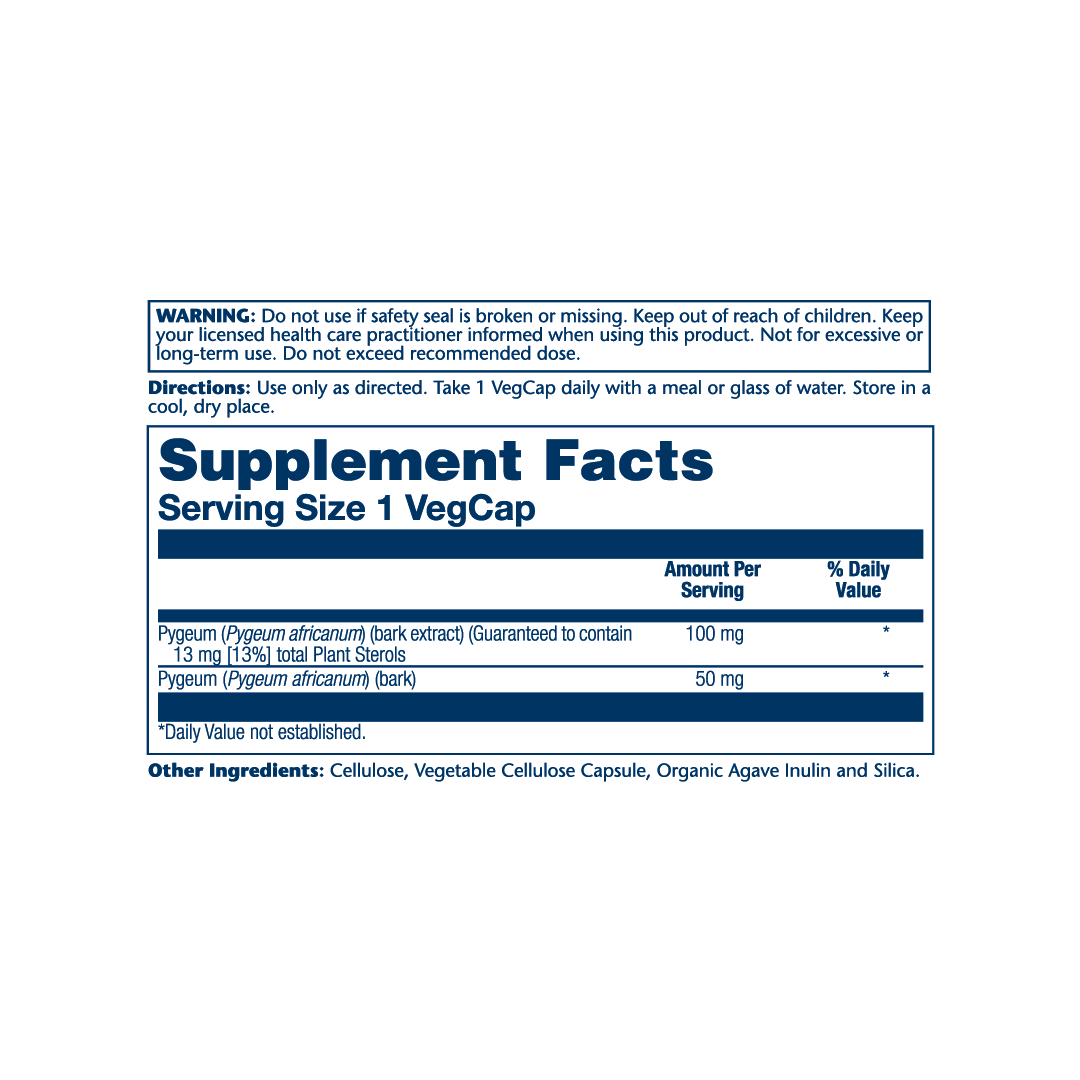 Solaray, Pygeum Bark Extract, One Daily 100mg, 30 VegCaps