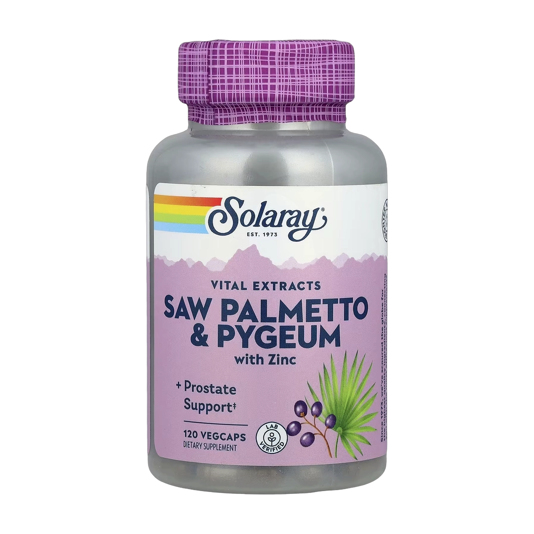 Solaray, Vital Extracts, Saw Palmetto & Pygeum with Zinc, 120 VegCaps