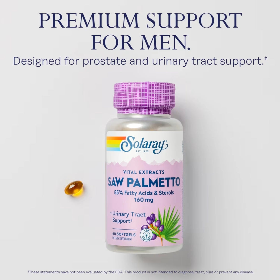 Solaray, Vital Extracts, Saw Palmetto, 160 mg, 60 Softgels