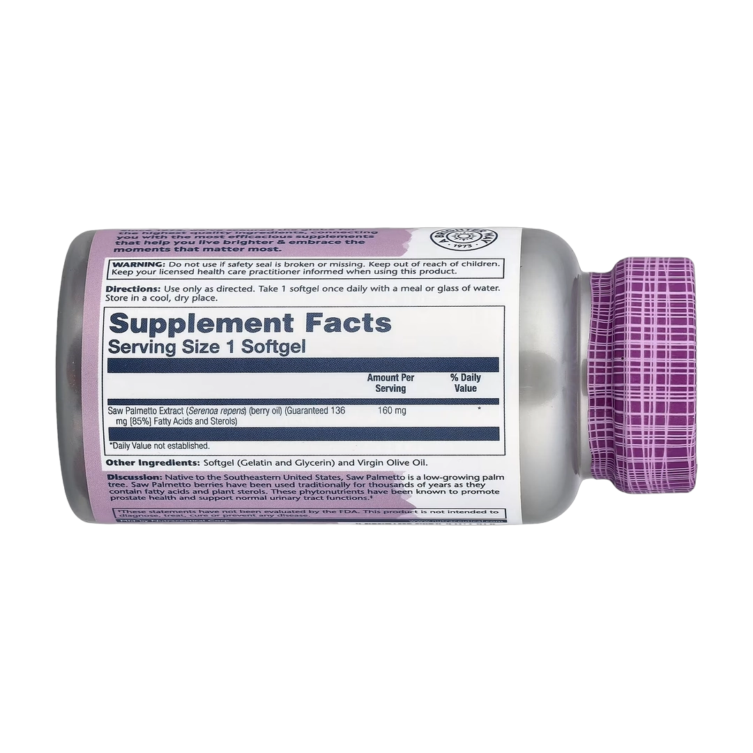 Solaray, Vital Extracts, Saw Palmetto, 160 mg, 120 Softgels