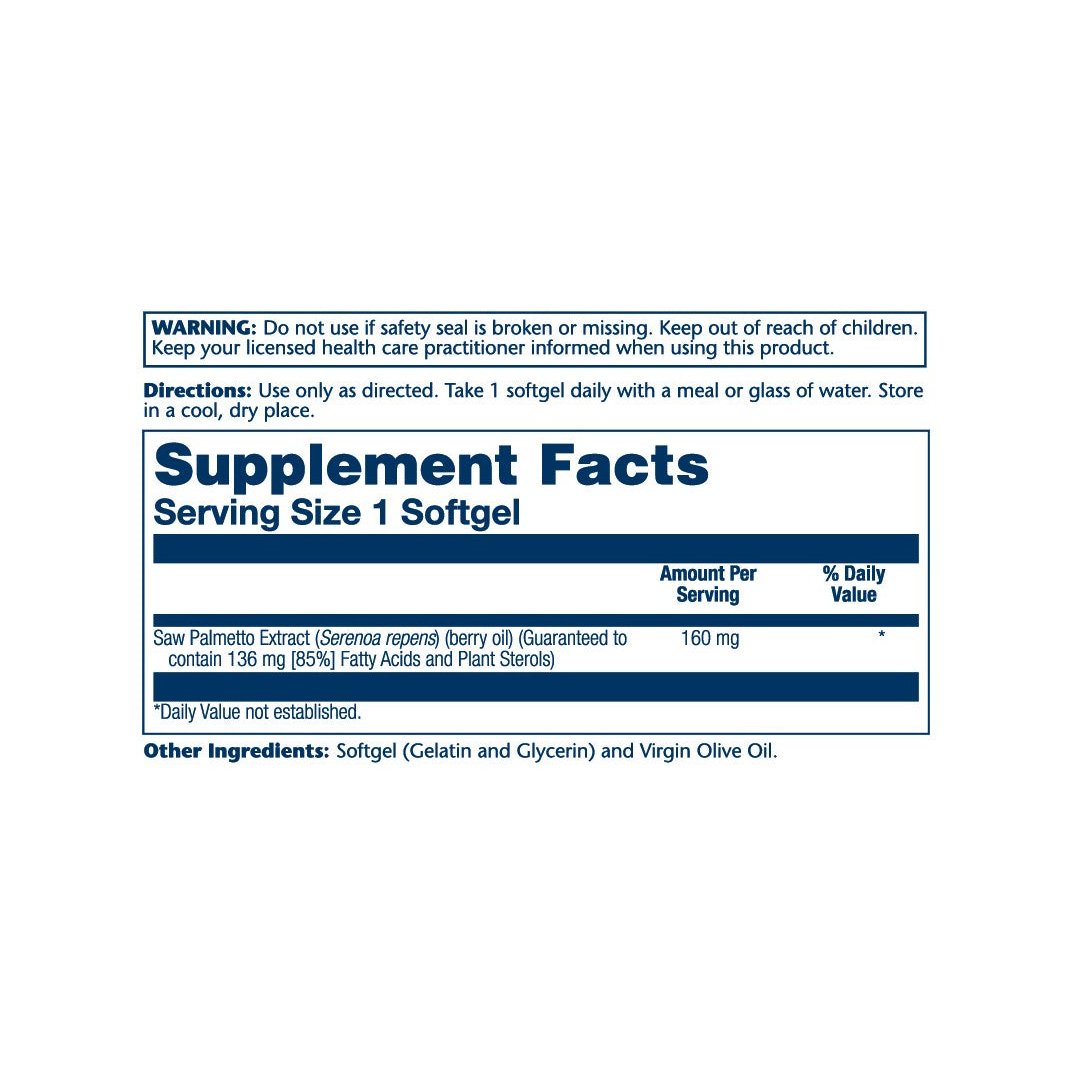 Solaray, Vital Extracts, Saw Palmetto, 160 mg, 120 Softgels