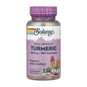 Solaray, Vital Extracts, Turmeric, 300 mg, 60 VegCaps front packaging view