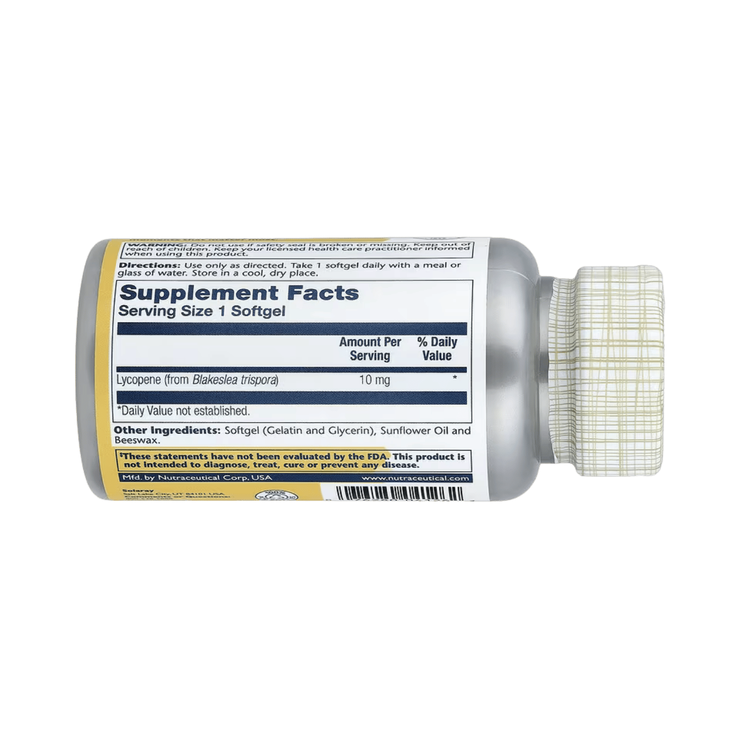 SOLARAY Lycopene, 10mg, 60 Softgel