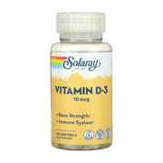 Solaray, Vitamin D-3, 10 mcg, 120 Softgels