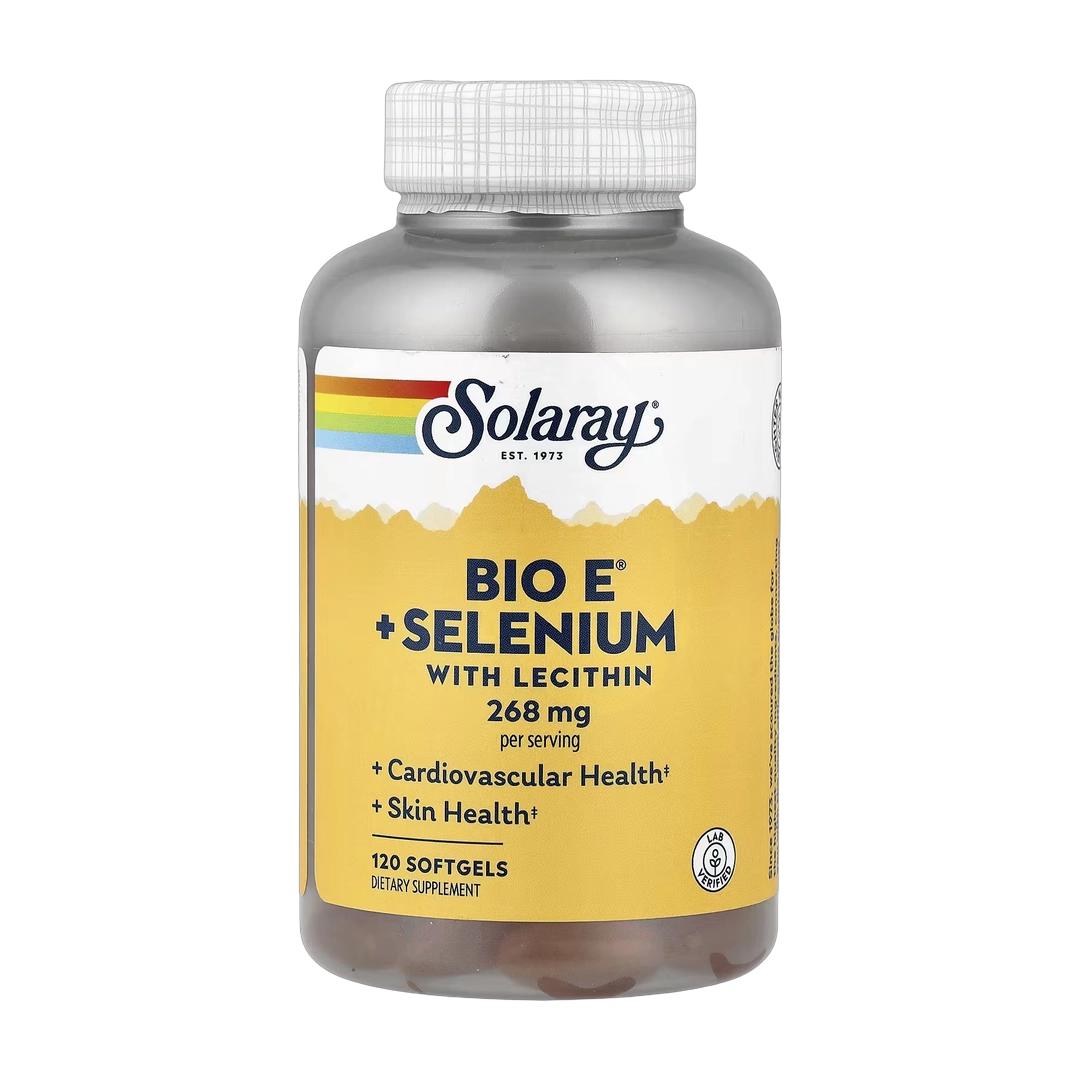 Solaray, Bio E® + Selenium with Lecithin, 120 Softgels