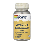 Solaray, Dry Form Vitamin E, 165 mg, 100 Capsules