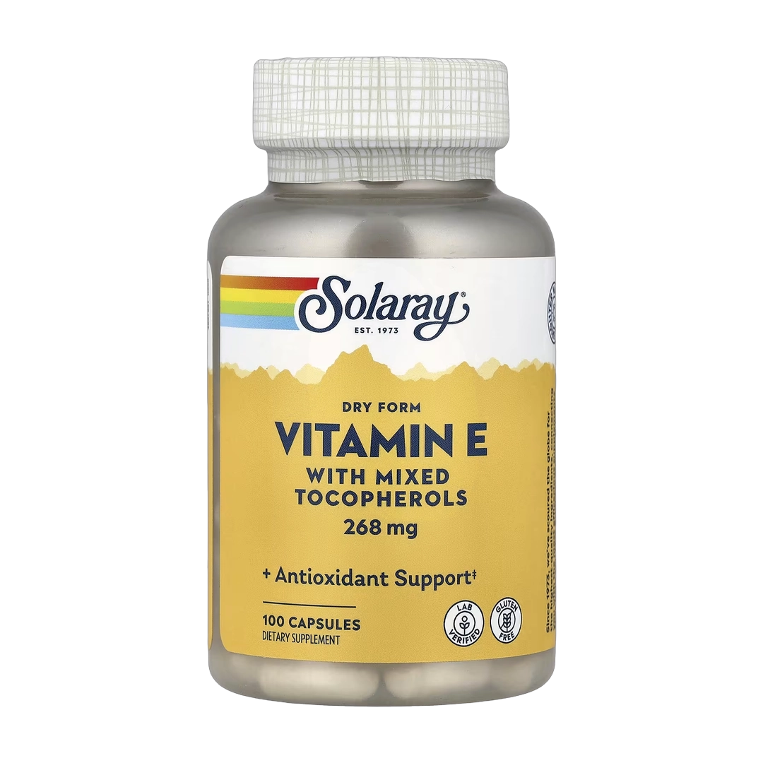 Solaray, Vitamin E with Mixed Tocopherols, 268 mg, 100 Capsules