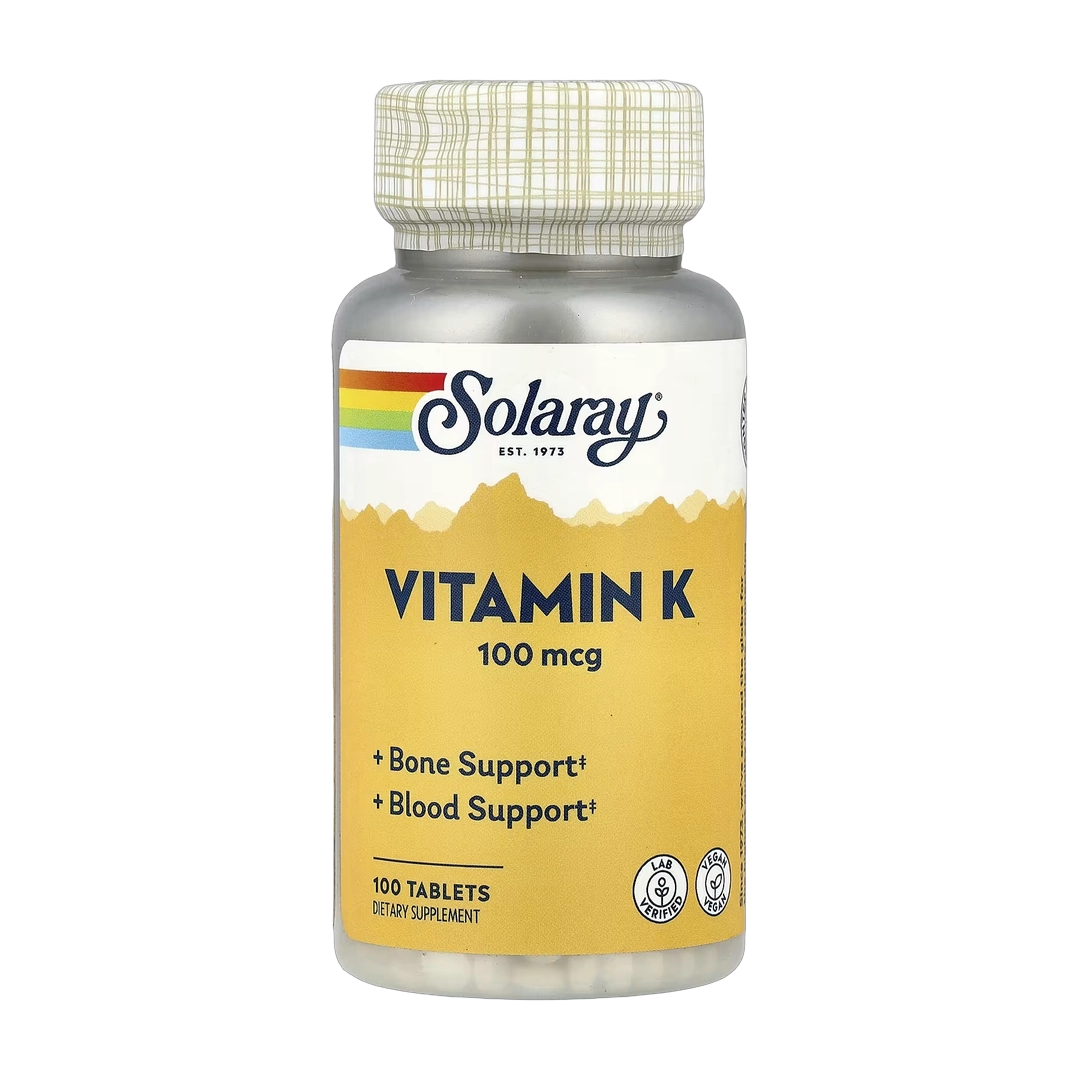 Solaray, Vitamin K, 100 mcg, 100 Tablets