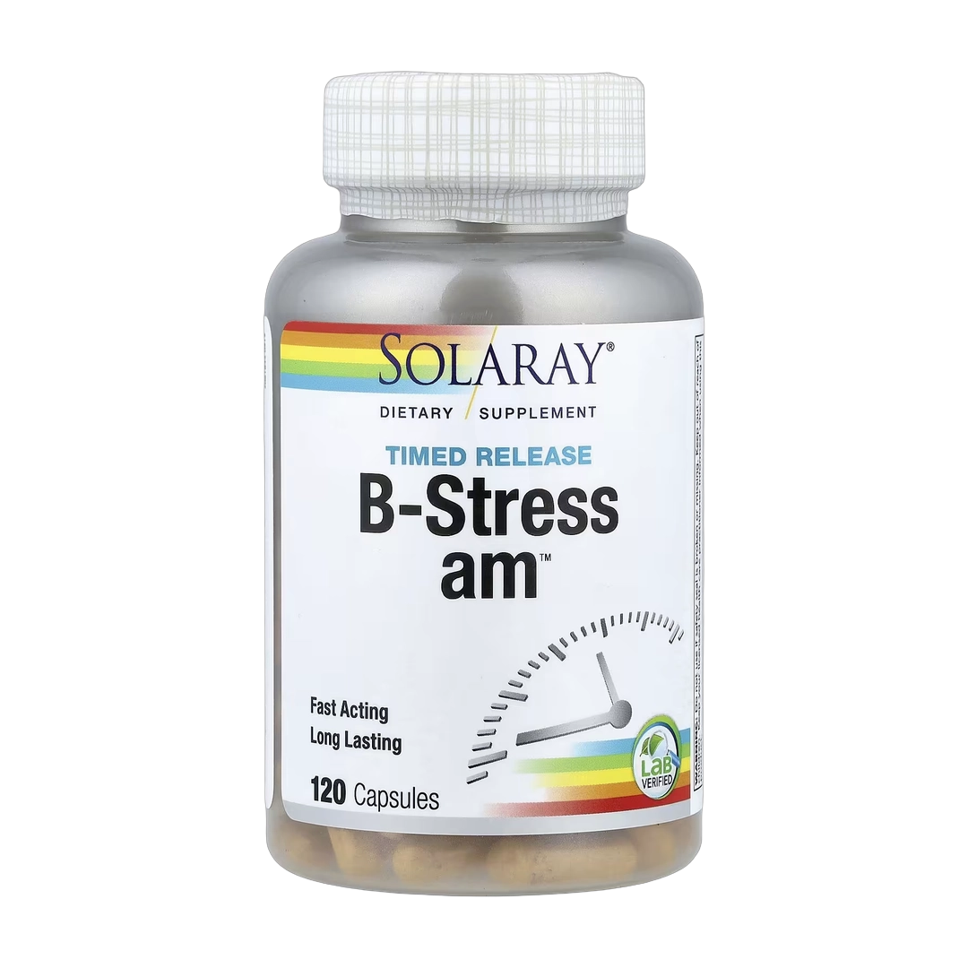 Solaray, Timed Release B-Stress AM™, 120 Capsules
