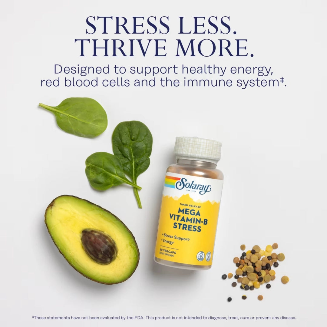 Solaray, Timed Release, Mega Vitamin-B Stress, 60 VegCaps
