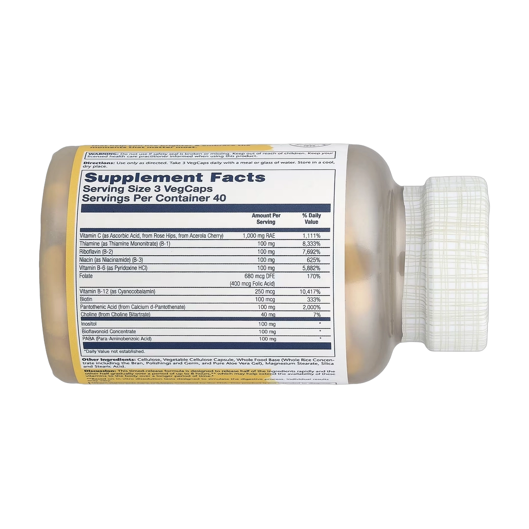 Solaray, Mega Vitamin B-Stress, Timed Release, 120 VegCaps