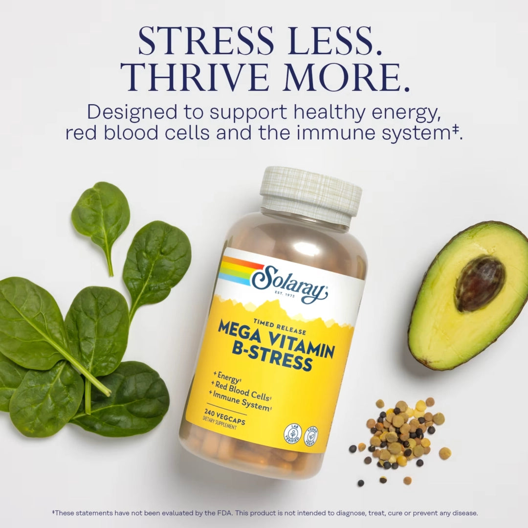 Solaray, Mega Vitamin B-Stress, Timed-Release, 240 VegCaps