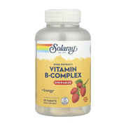 Solaray, High Potency Vitamin B-Complex Chewables, Natural Strawberry, 50 Tablets