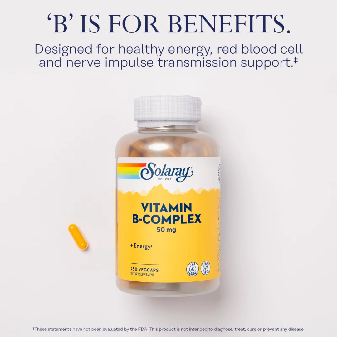 Solaray, Vitamin B-Complex, 50 mg, 250 VegCaps
