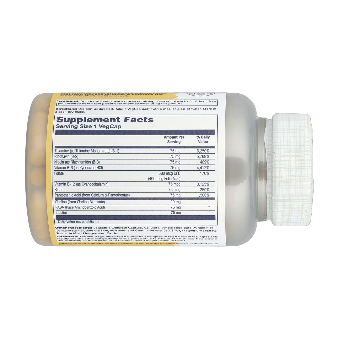 Solaray, Vitamin B-Complex 75, Timed Release, 100 VegCaps