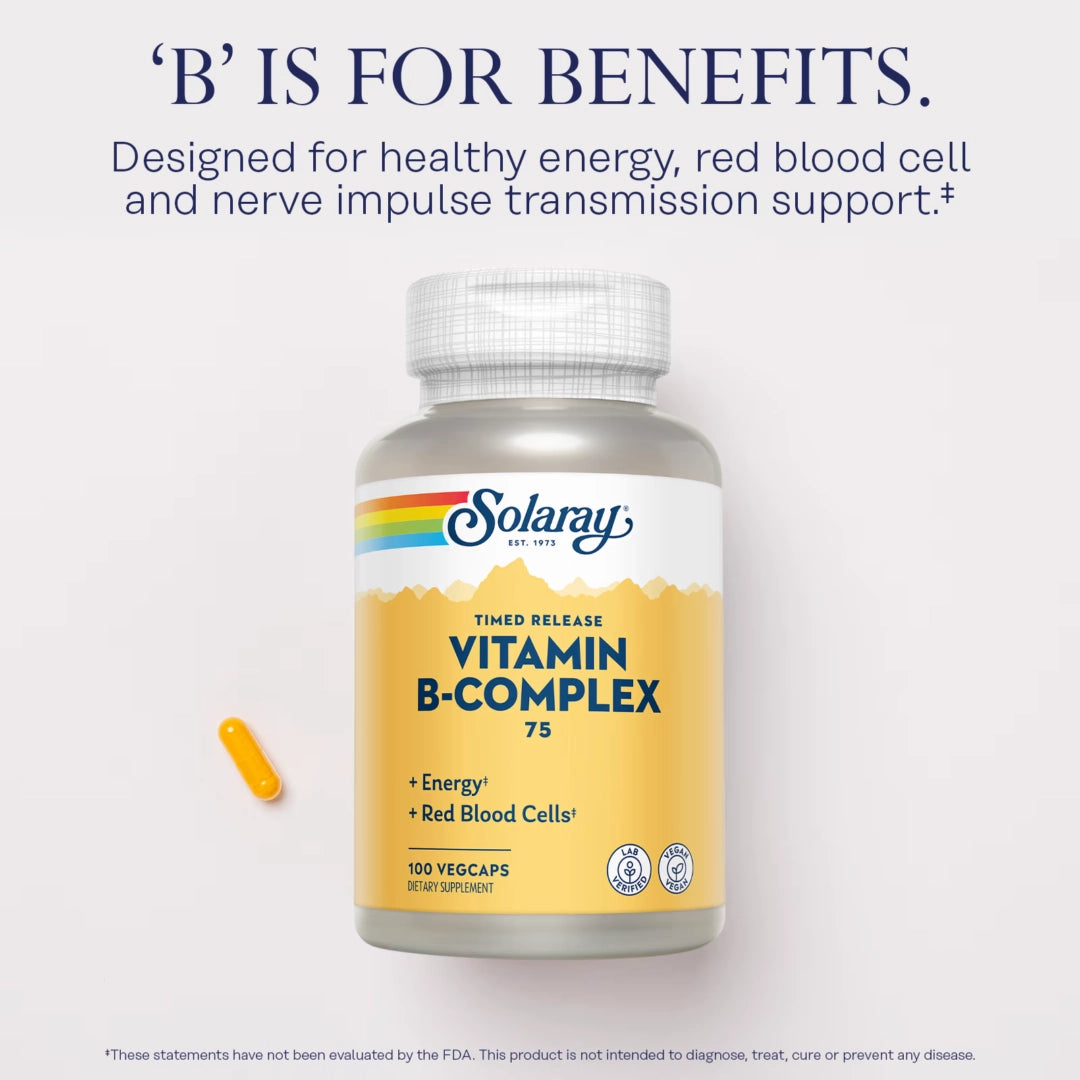 Solaray, Vitamin B-Complex 75, Timed Release, 100 VegCaps