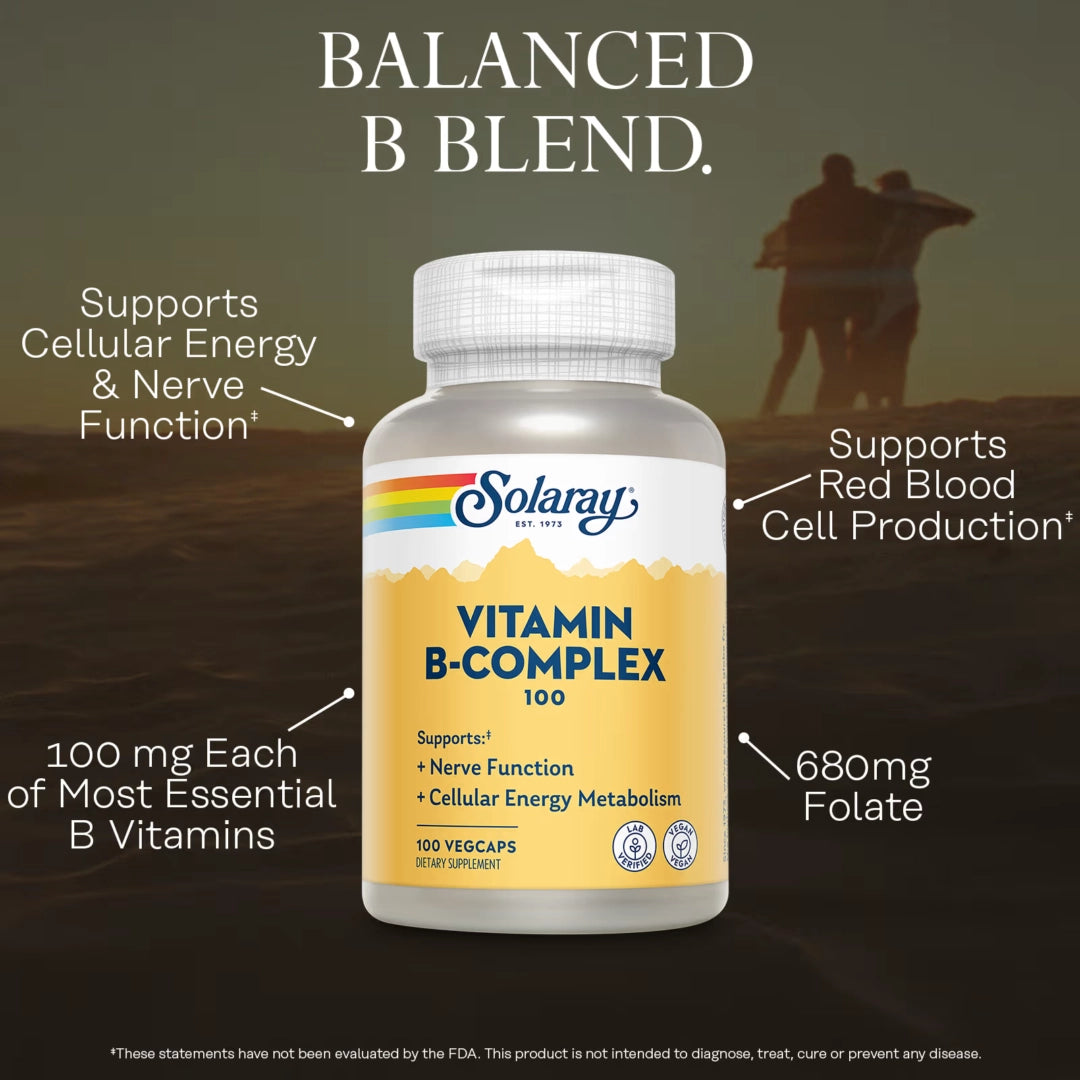 Solaray, Vitamin B-Complex 100, 100 VegCaps