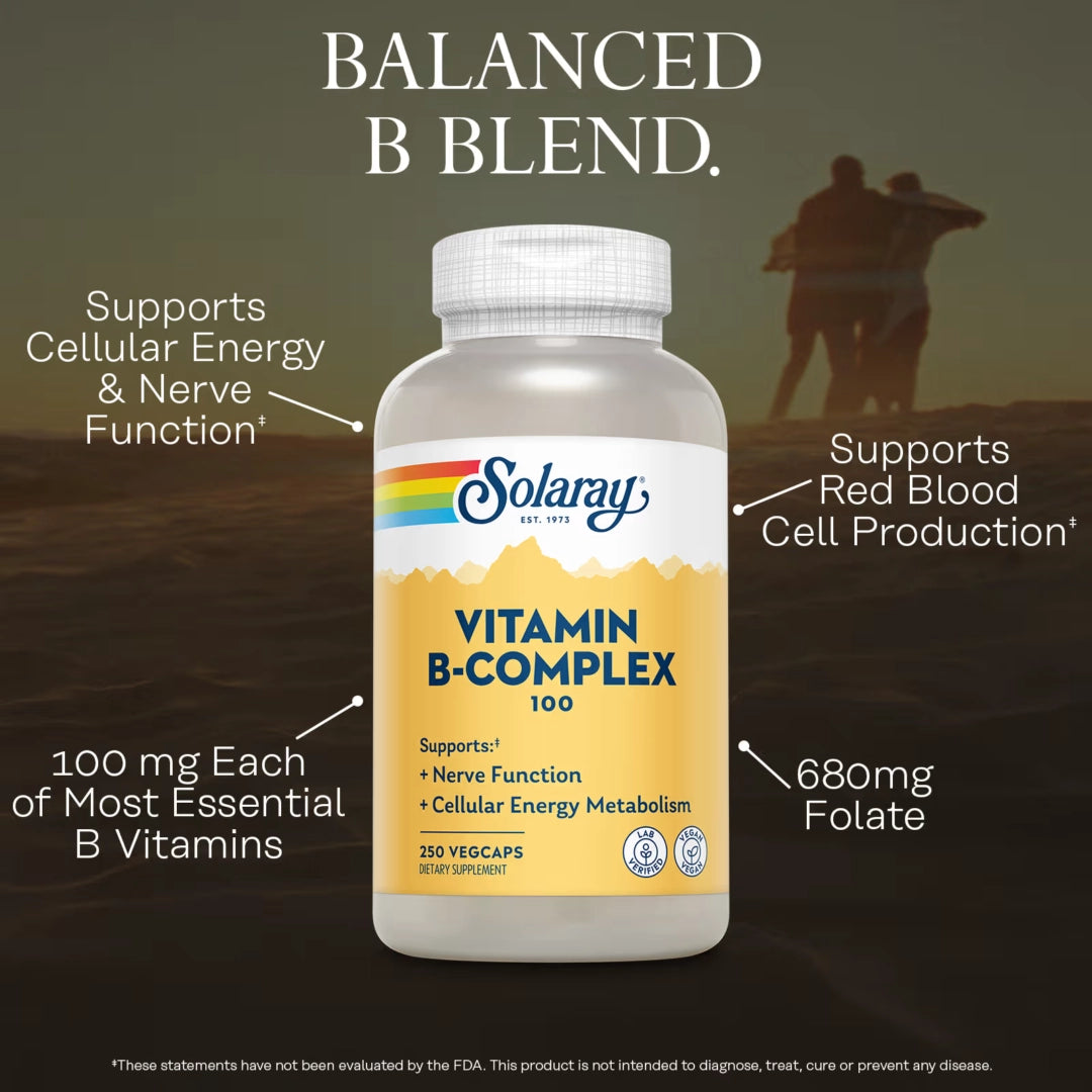 Solaray, Vitamin B-Complex 100 , 250 VegCaps
