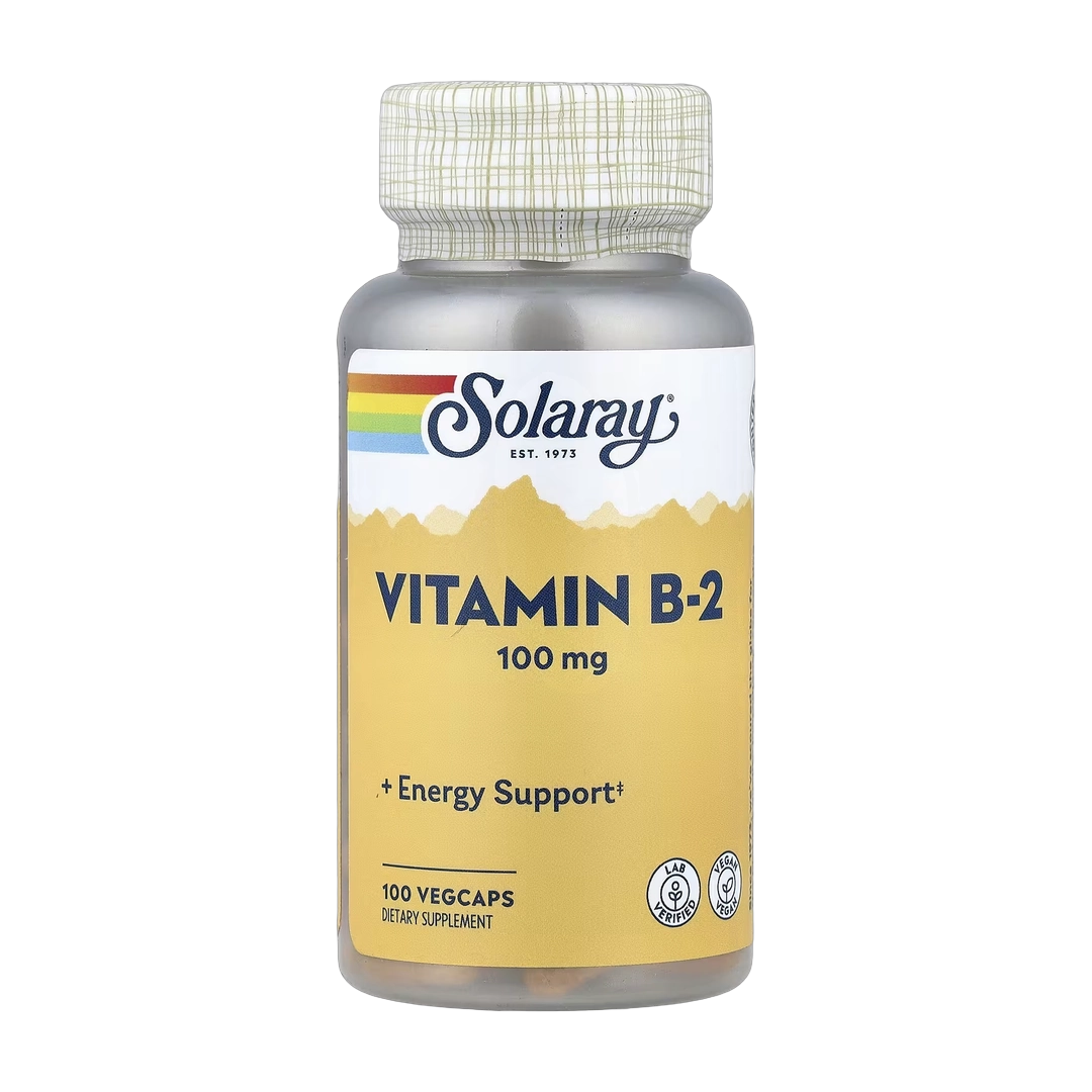 Solaray, Vitamin B-2, 100 mg, 100 VegCaps