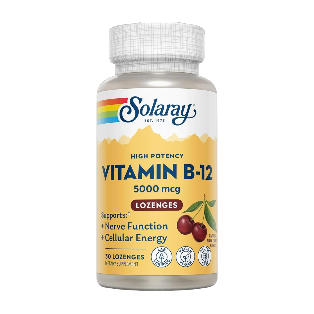 Solaray, Vitamin B-12, 5000 mcg, 30 Lozenges