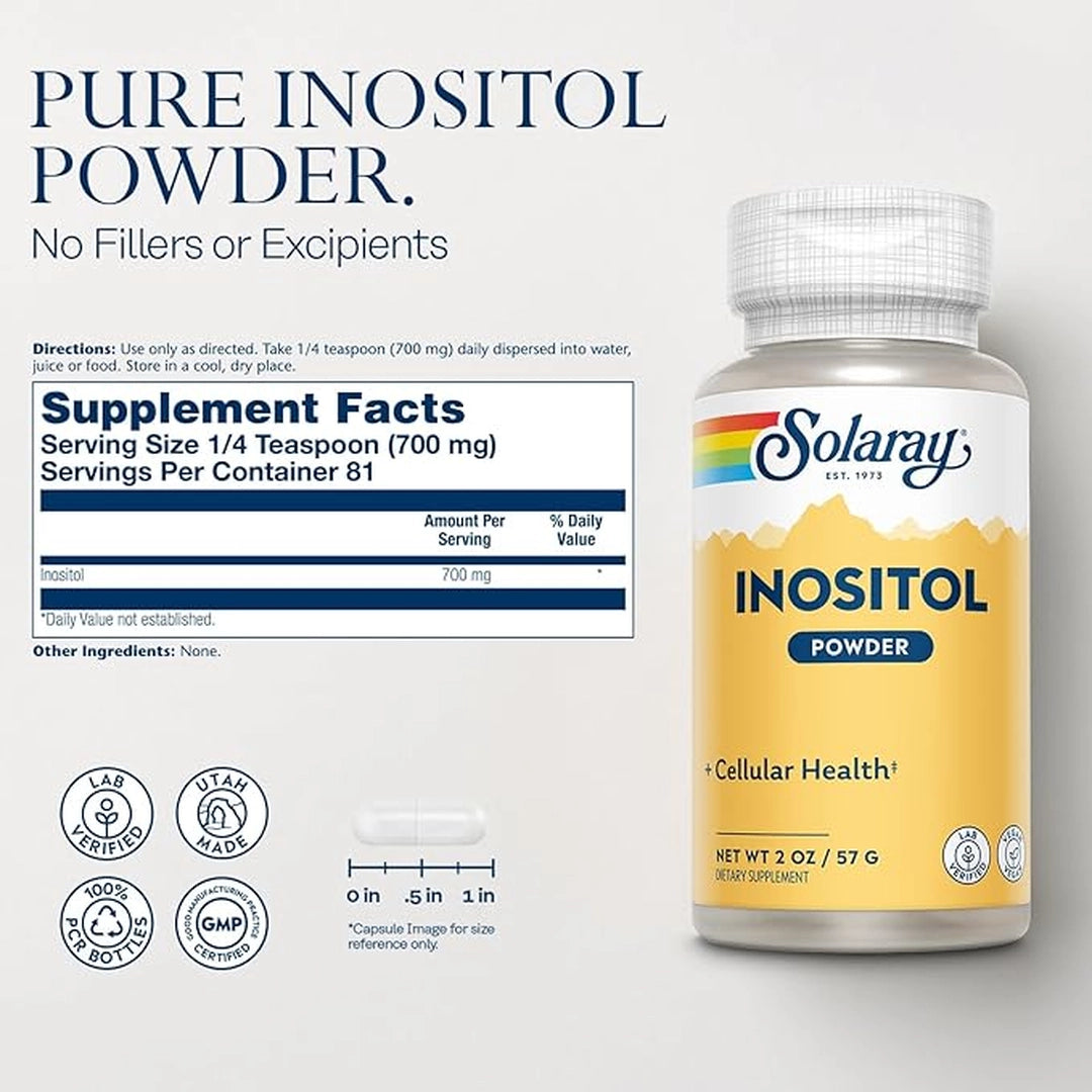 SOLARAY, Pure Inositol Powder, 2oz