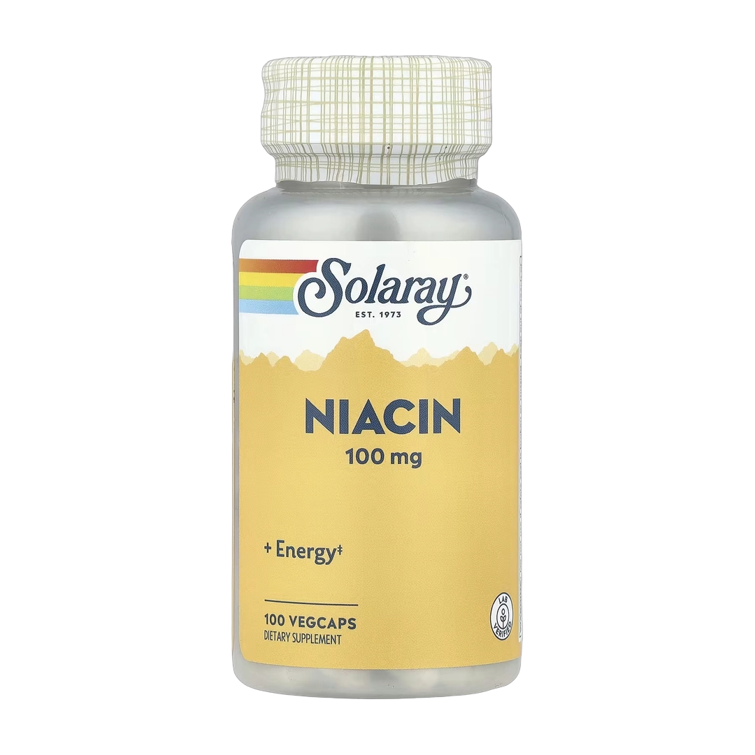 Solaray, Niacin, 100 mg, 100 VegCaps