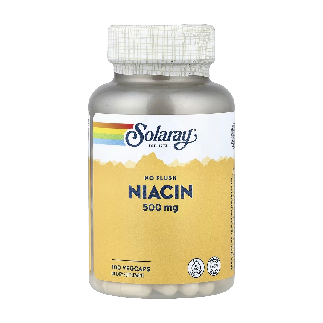 Solaray, Niacin, No Flush, 100 VegCaps