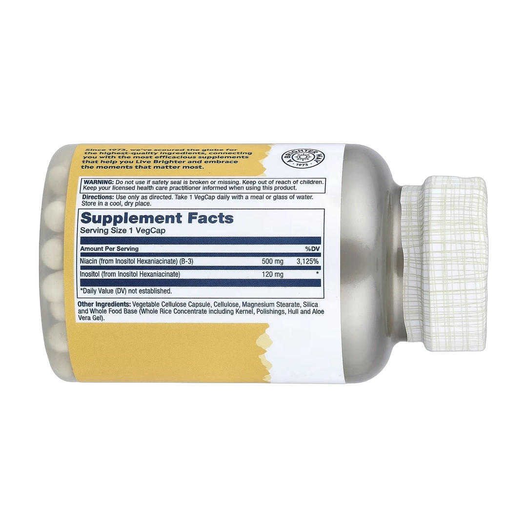 Solaray, Niacin, No Flush, 100 VegCaps
