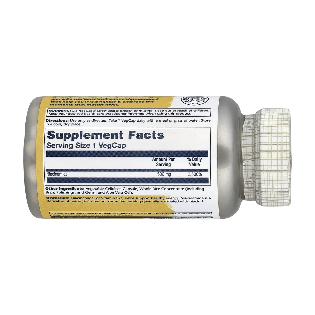 Solaray, Niacinamide, 500 mg, 100 VegCaps