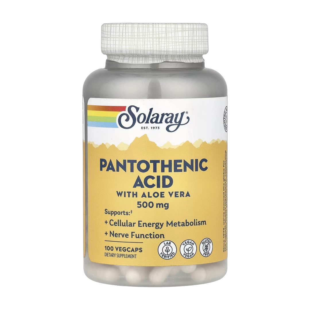 Solaray, Pantothenic Acid, 500 mg, 100 VegCaps