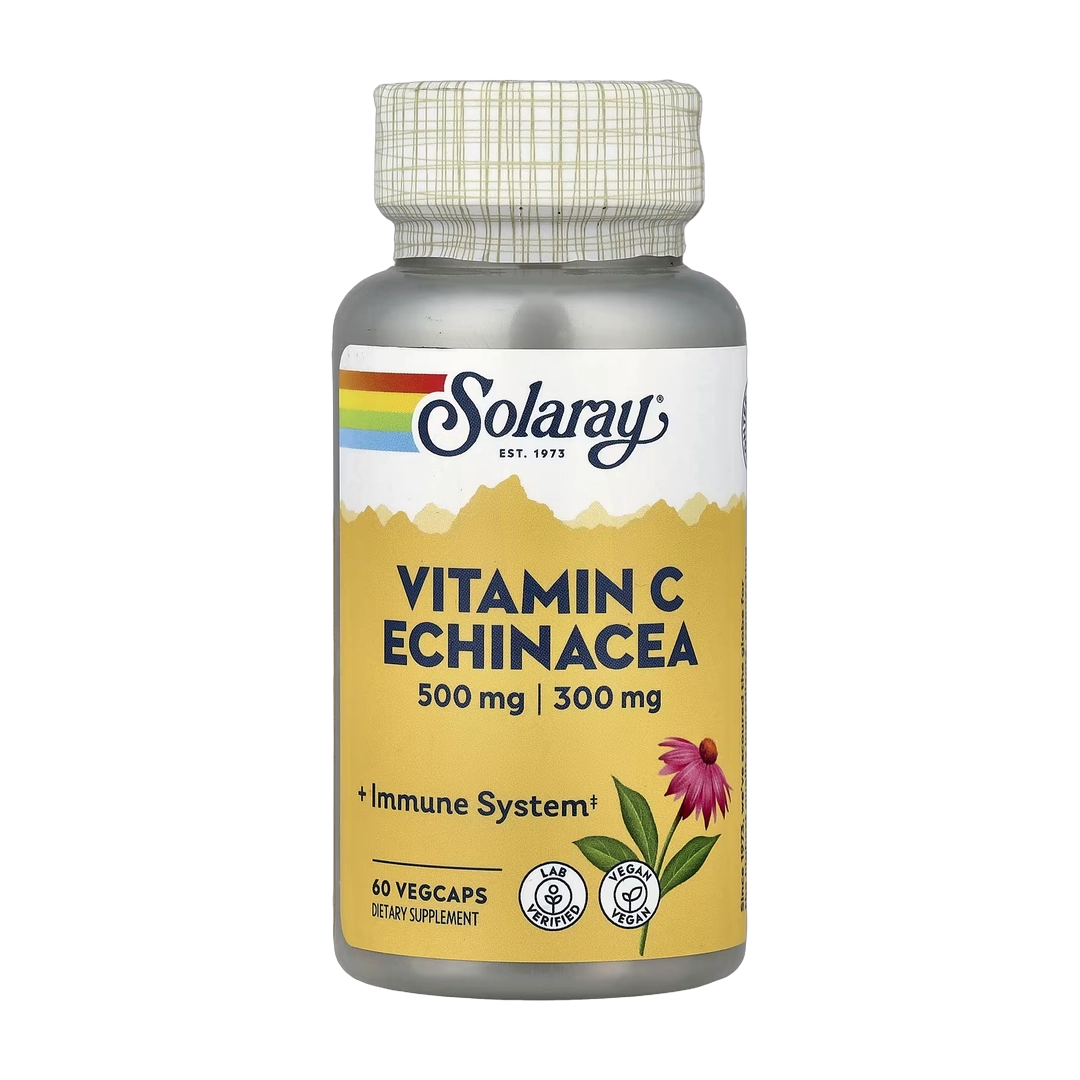 Solaray, Vitamin C, Echinacea, 60 VegCaps