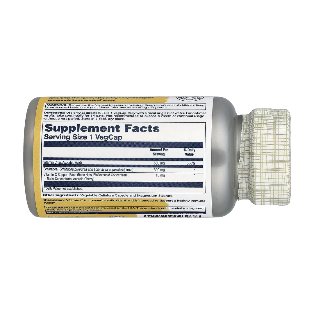 Solaray, Vitamin C, Echinacea, 60 VegCaps
