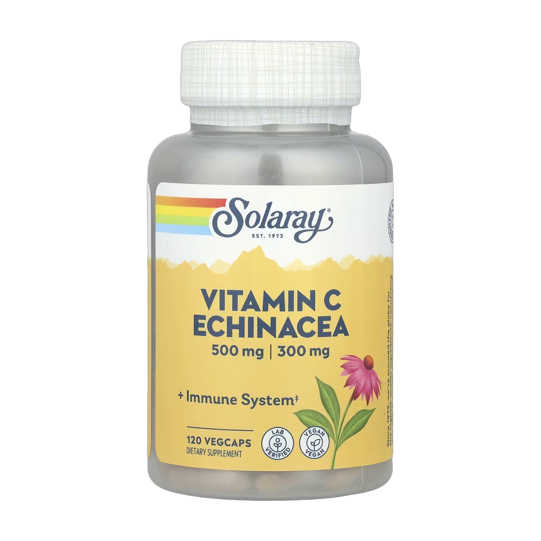 Solaray, Vitamin C Echinacea, 120 VegCaps