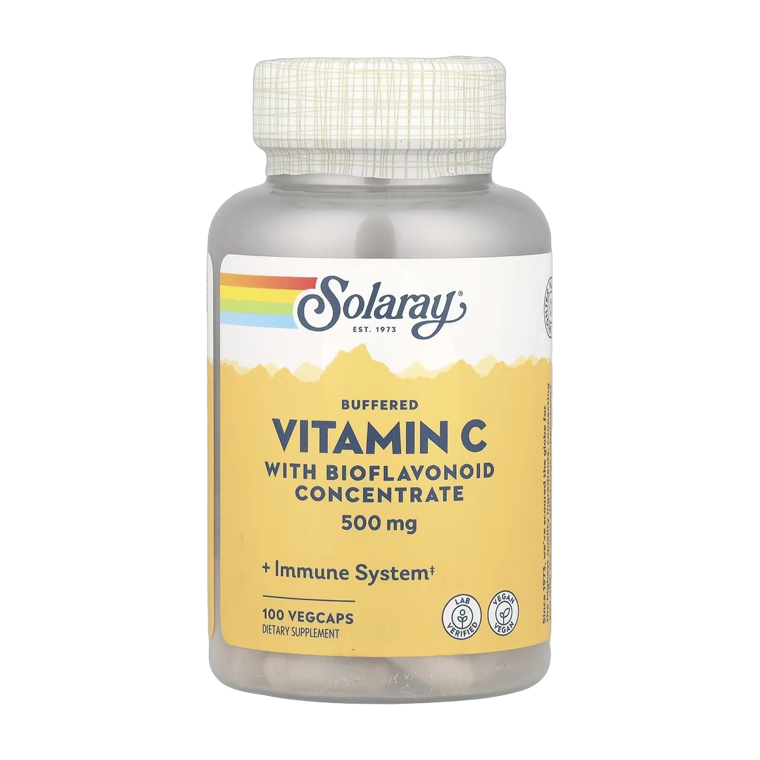 Solaray, Buffered Vitamin C with Bioflavonoid Concentrate, 500 mg, 100 VegCaps