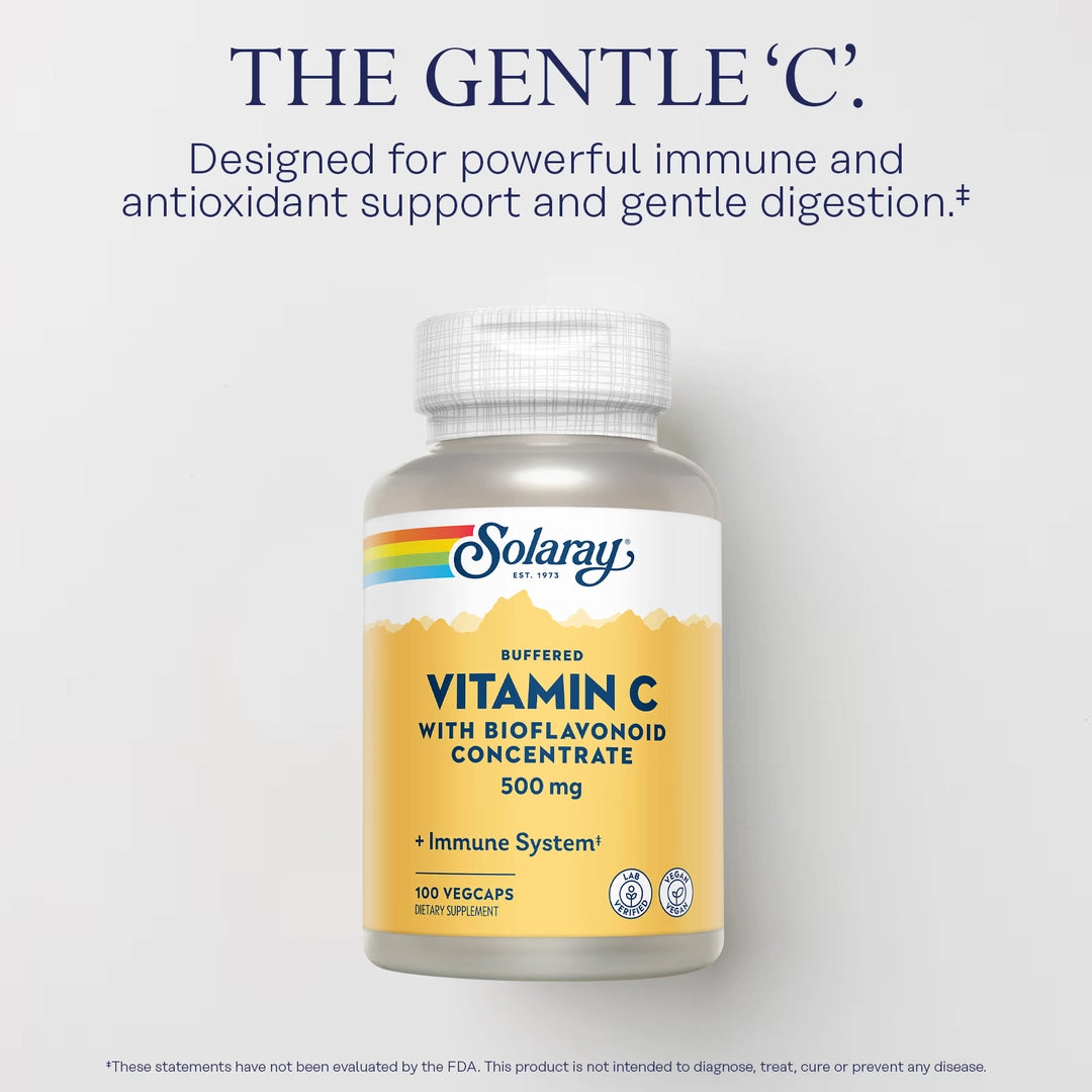Solaray, Buffered Vitamin C with Bioflavonoid Concentrate, 500 mg, 100 VegCaps
