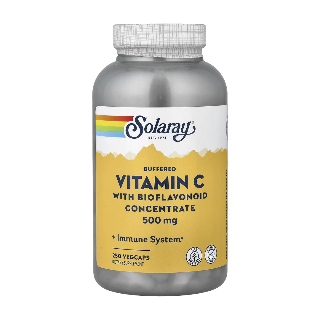 Solaray, Buffered Vitamin C with Bioflavonoid Concentrate, 250 VegCaps