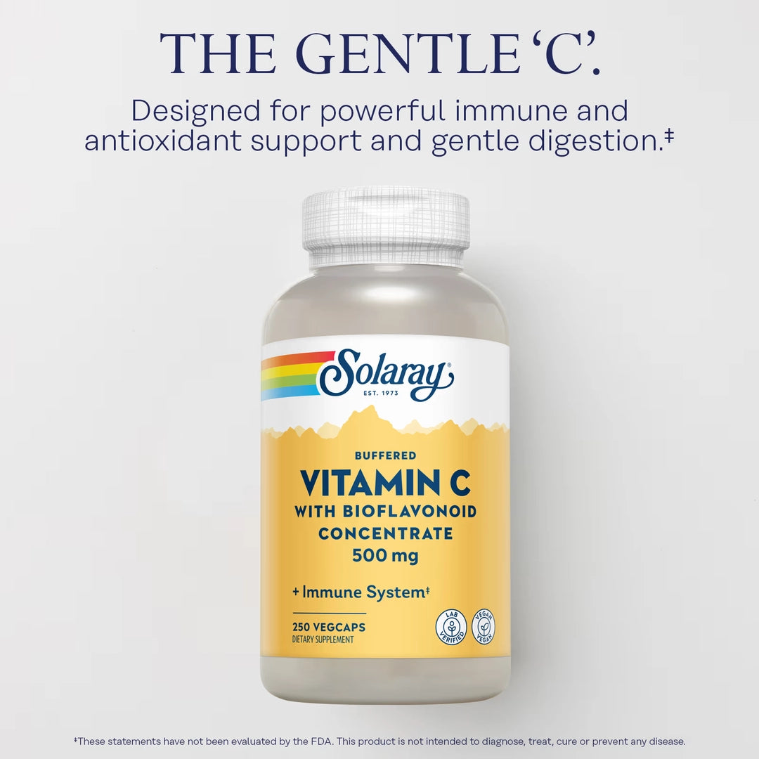 Solaray, Buffered Vitamin C with Bioflavonoid Concentrate, 250 VegCaps