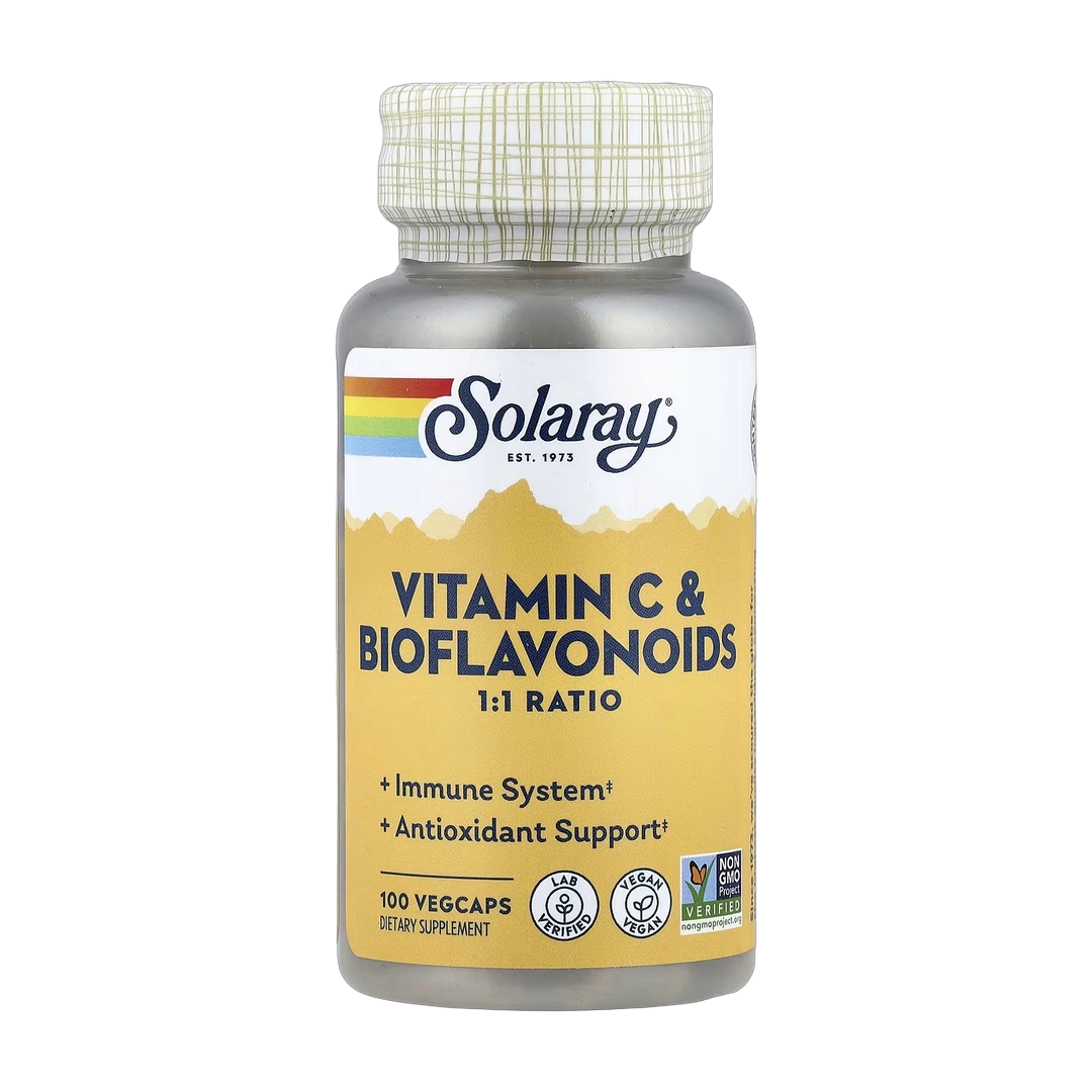 Solaray, Vitamin C & Bioflavonoids, 100 VegCaps