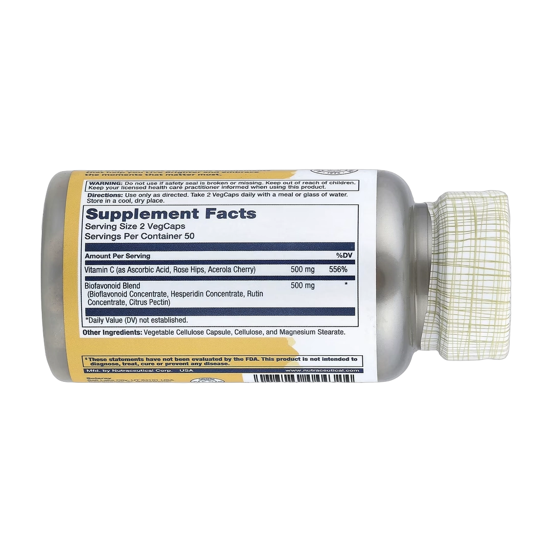 Solaray, Vitamin C & Bioflavonoids, 100 VegCaps
