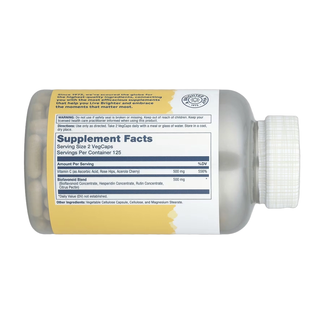 Solaray, Vitamin C & Bioflavonoids, 250 VegCaps