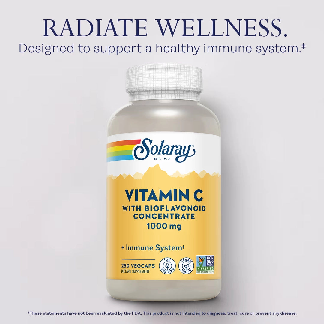 Solaray, Vitamin C with Bioflavonoid Concentrate, 1,000 mg, 250 VegCaps